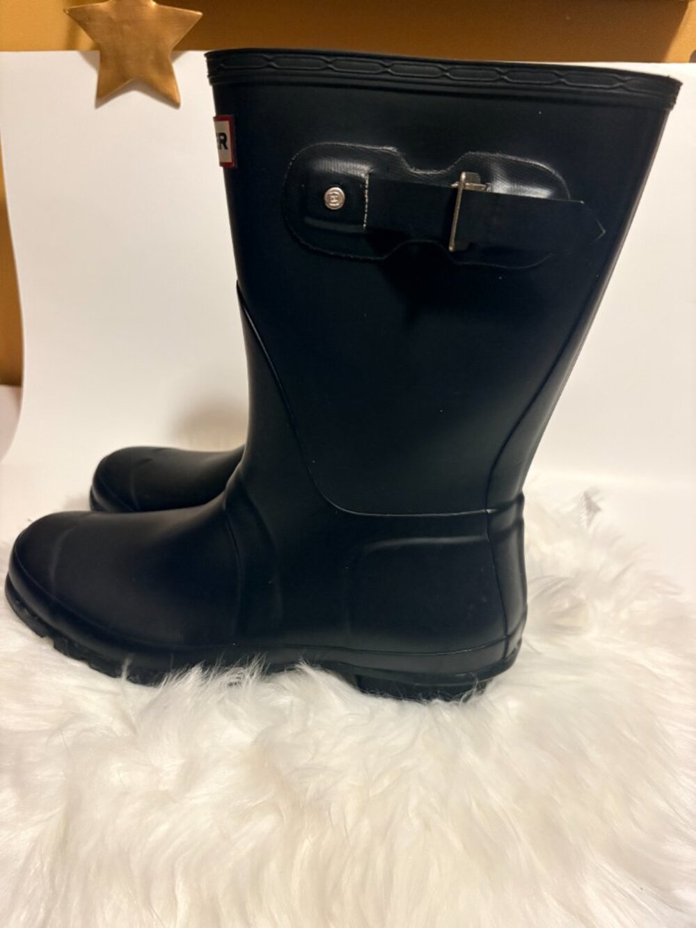 Hunter Original Tall Black Rain Boots Women's Rubber Wellington Boots Size 10 - Picture 7 of 9